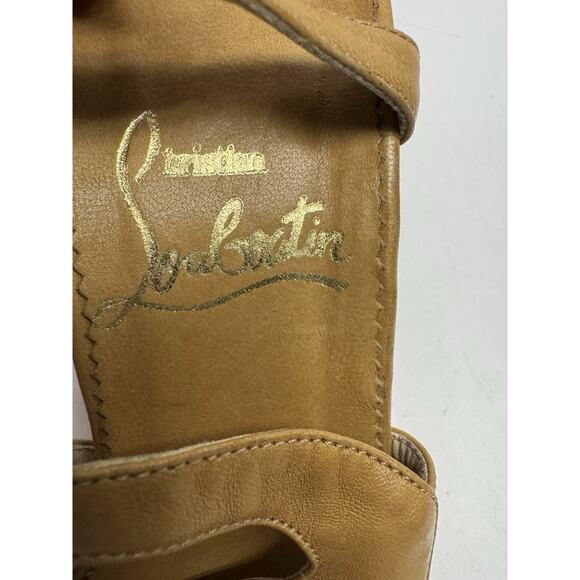 Christian Louboutin Ankle Strap Sandals Light Brown 36.5 /US 6 - Picture 6 of 16